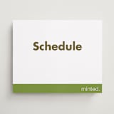 "Landscape Custom" - Schedule Signs in Charcoal by Minted - Front