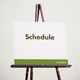 "Landscape Custom" - Schedule Signs in Charcoal by Minted - In Use