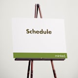 "Landscape Custom" - Schedule Signs in Charcoal by Minted - In Use