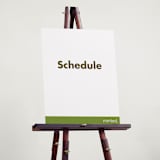 "Portrait Custom" - Schedule Signs in Charcoal by Minted - In Use