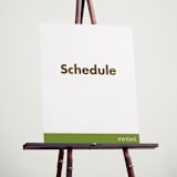 "Portrait Custom" - Schedule Signs in Charcoal by Minted - In Use