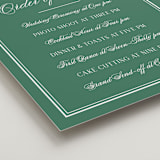 "Fresh Classic" - Schedule Signs in Emerald by letterfix - Detail
