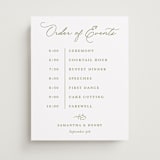 "Garden Script" - Schedule Signs in Pistachio by Katherine Moynagh - Front