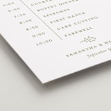 "Garden Script" - Schedule Signs in Pistachio by Katherine Moynagh - Detail