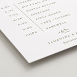 "Garden Script" - Schedule Signs in Pistachio by Katherine Moynagh - Detail