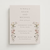 "Parisian Garden" - Schedule Signs in Petal by Nicoletta Savod - Front