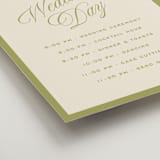 "rory" - Schedule Signs in Olive by Ellen Schlegelmilch - Detail