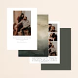 "Olive Branch" - Save the Dates in Olive by Wildfield Paper Co - Back of Card Options