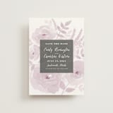"Watercolor Floral" - Save the Dates in Lilac by Jill Means - Front