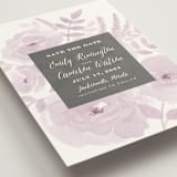 "Watercolor Floral" - Save the Dates in Lilac by Jill Means - Detail