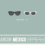 "Shades" - Save the Dates in Celadon by Olive and Violet - Detail