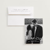 "Subtle Rise" - Save the Dates in Snowfall by Lauren Chism - Save the Date with Envelope