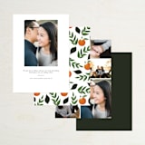 "Orange Blossoms" - Save the Dates in Pearl by Susan Moyal - Back of Card Options