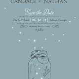 "Fireflies" - Save the Dates in Cornflower by Paige Rothhaar - Detail