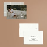"Modern offset" - Save the Dates in Cream by Stacey Meacham - Assembled