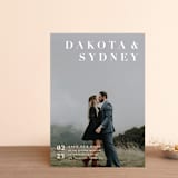 "Minimalism" - Save the Dates in Ivory by Shannon Chen of Four Wet Feet Studio - Front