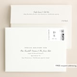 "Minimalism" - Save the Dates in Ivory by Shannon Chen of Four Wet Feet Studio - FREE Recipient Addressing