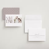"Serifs" - Save the Dates in Stone by GeekInk Design - Assembled