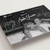 "Vintage Trip" - Save the Dates in Snow by Inkblot Design - Detail