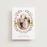 "botanical cameo" - Save the Dates in Swan by Lori Wemple - Front