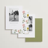 "botanical cameo" - Save the Dates in Swan by Lori Wemple - Back of Card Options