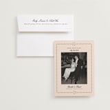 "Monogramed" - Save the Dates in Blush by Susan Moyal - Save the Date with Envelope