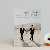 "Simple Modern" - Save the Dates in Onyx by Erin Deegan - Front