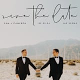 "Simple Modern" - Save the Dates in Onyx by Erin Deegan - Detail