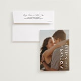 "Sideline" - Save the Dates in Pure by Lauren Chism - Save the Date with Envelope