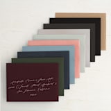 "Slated Forever" - Save the Dates in Plum by GeekInk Design - Colored Envelopes Available