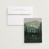 "The Forest" - Save the Dates in Jade by Elly - Save the Date with Envelope