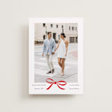 "Crimson Bow" - Save the Dates in Crimson by Olivia Kanaley Inman - Front