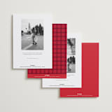 "Crimson Bow" - Save the Dates in Crimson by Olivia Kanaley Inman - Back of Card Options
