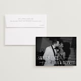 "Gaze" - Save the Dates in Snow by Pixel and Hank - Save the Date with Envelope