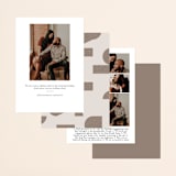 "colorblock script" - Save the Dates in Latte by carla san roman - Back of Card Options