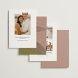 "Mod Collage" - Save the Dates in Dusty Rose by Carrie Moradi - Back of Card Options