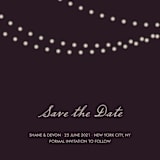 "Midnight Vineyard" - Save the Dates in Eggplant by Design Lotus - Detail