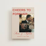 "Bold Cheers" - Save the Dates in Tomato by Sydney Kay - Front