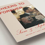 "Bold Cheers" - Save the Dates in Tomato by Sydney Kay - Detail