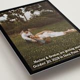 "Black Border" - Save the Dates in Coal by Becky Nimoy - Detail