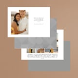 "Square Stamp" - Save the Dates in Cloud by Kelly Williams - Back of Card Options