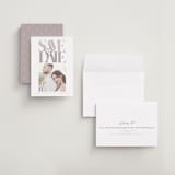 "Serifs" - Save the Dates in Stone by GeekInk Design - Assembled