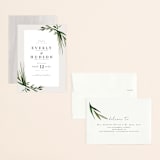 "Botanical Frame" - Save the Dates in Fog by Kate Ahn - Assembled