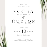 "Botanical Frame" - Save the Dates in Fog by Kate Ahn - Detail