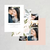 "Peony Floral Frame" - Save the Dates in Cornflower by Alethea and Ruth - Back of Card Options