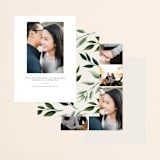 "Botanical Ring" - Save the Dates in Ivory by Susan Moyal - Back of Card Options