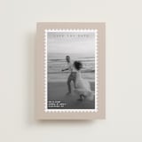 "Stamp" - Save the Dates in Taupe by Claire - Front