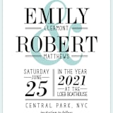 "Wed in Type" - Save the Dates in Sky by Ariel Rutland - Detail
