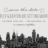 "Big City - Philadelphia" - Save the Dates in Light Taupe by Hooray Creative - Detail