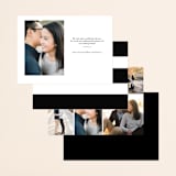 "Modern Mood" - Save the Dates in Snow by Susan Brown - Back of Card Options